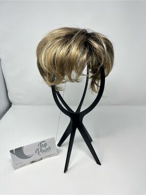 Hair topper in Champagne rooted